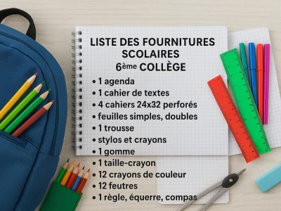 🎒 Liste des fournitures scolaires – 6ème collège (2025-2026)