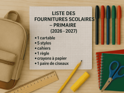 Liste des fournitures scolaires – CP (2026-2027)