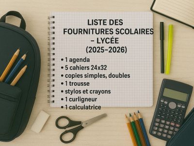🎒 Liste des fournitures scolaires – Terminale lycée (2025-2026)