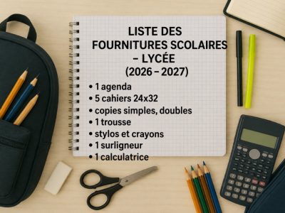 🎒 Liste des fournitures scolaires – Terminale lycée (2026-2027)