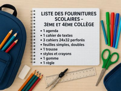 🎒 Liste des fournitures scolaires – 3ème collège (2026-2027)