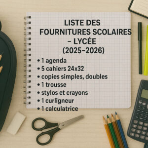 🎒 Liste des fournitures scolaires – Terminale lycée (2025-2026)