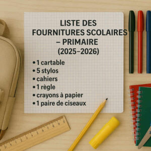 Liste des fournitures scolaires – CP (2025-2026)